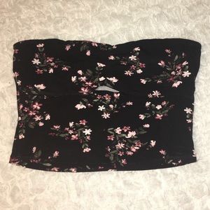 FINAL ❗️black flower tube top